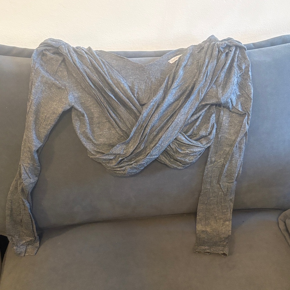 Charlotte Russe Heather Gray Draped Top